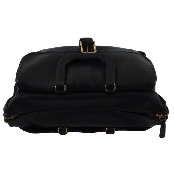 Vintage Coach Bag, Harrison Briefcase, Black Leather Messenger, Laptop Bag - Picture 6 of 10
